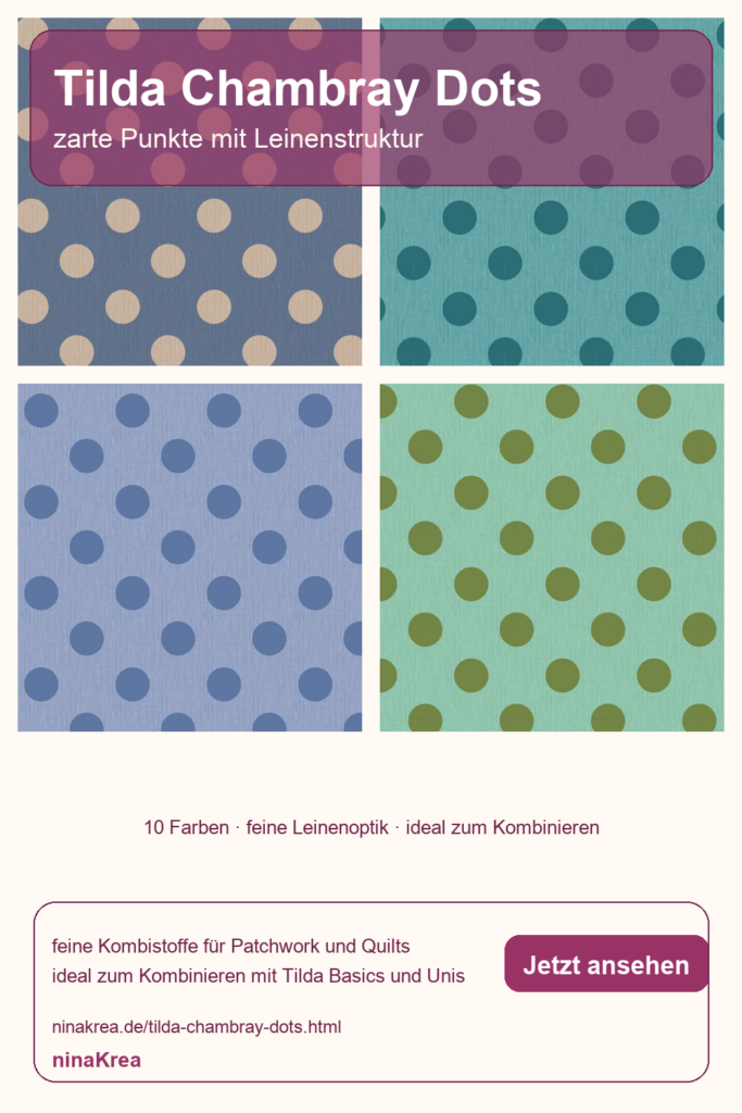 Pinterest Pin für Tilda Chambray Dots
