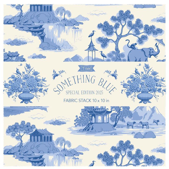 Tilda Something Blue Stoffe in Blautönen für Patchwork und Quilt