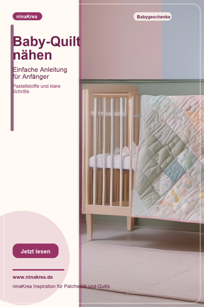 Pinterest-Grafik für Baby-Quilt nähen mit Pastelltönen