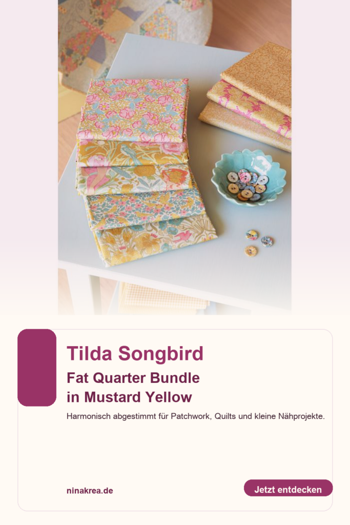 Tilda Songbird Fat Quarter Bundle in Mustard Yellow