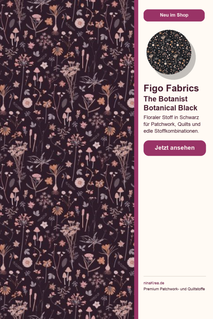 Pinterest Pin für Figo Fabrics The Botanist Botanical Black