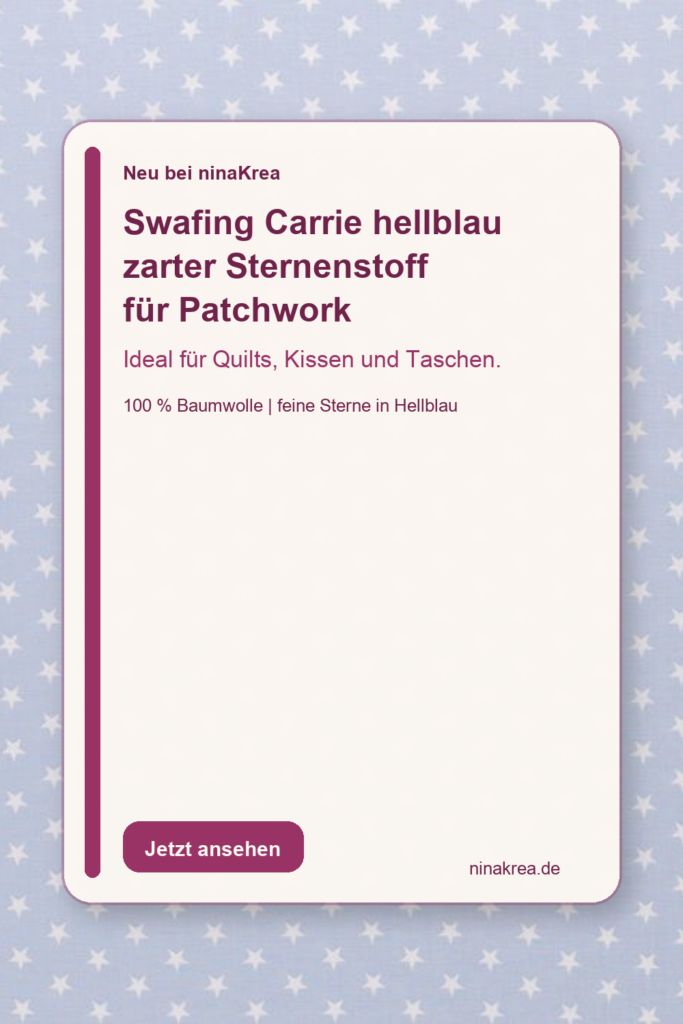 Swafing Carrie hellblau: zarter Sternenstoff für Patchwork