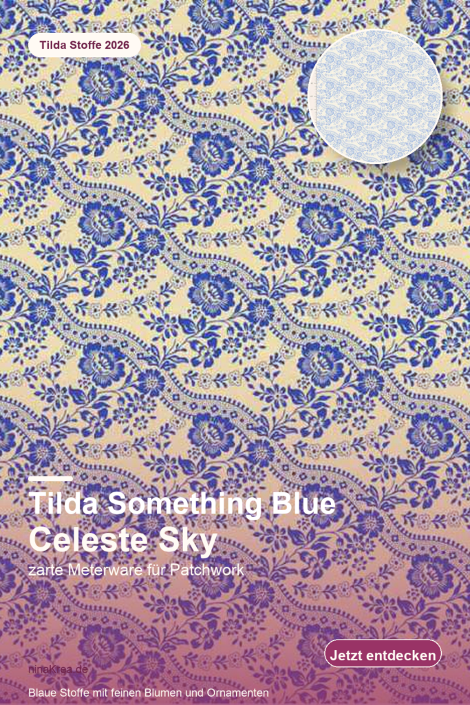 Tilda Something Blue Celeste Sky: zarte Meterware für Patchwork