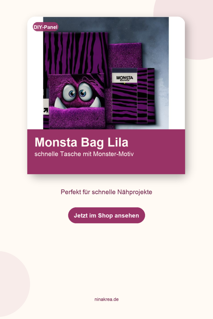 Monsta Bag Lila: DIY-Panel für eine schnelle Tasche