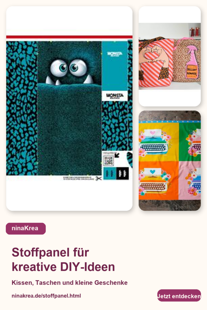 Pinterest-Grafik für Stoffpanel und DIY-Ideen