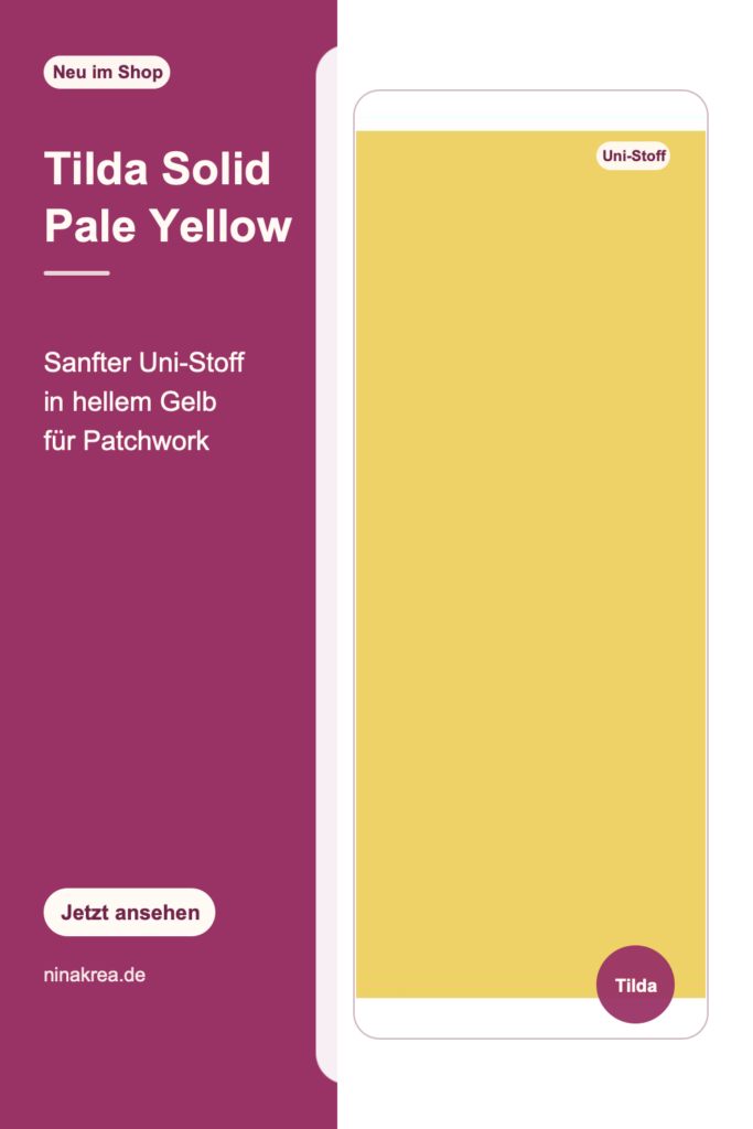 Tilda Solid Pale Yellow Pinterest Pin