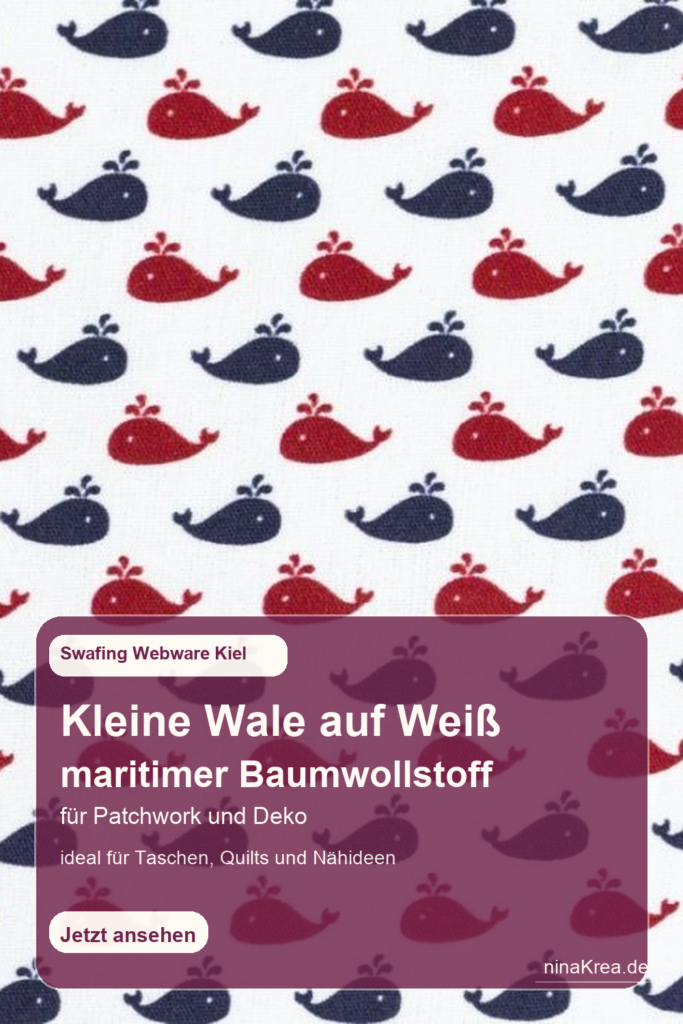 Swafing Webware Kiel weiß mit kleinen Walen