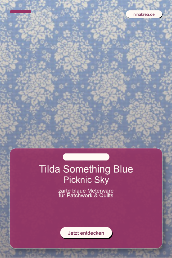 Pinterest Pin für Tilda Something Blue Picknic Sky